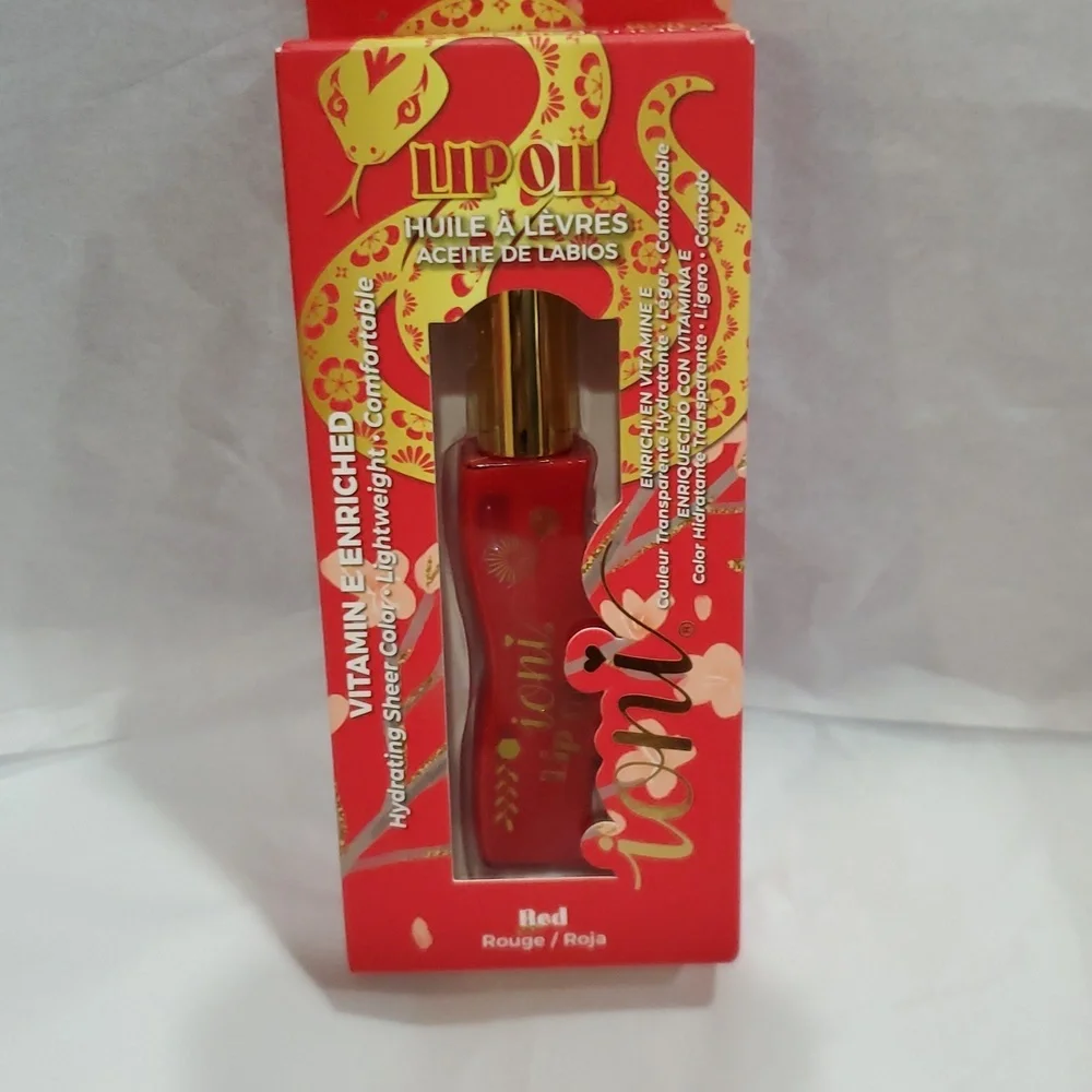 2pack vitamin E enriched hydrating sheer red and purple gold tinted lip oils new